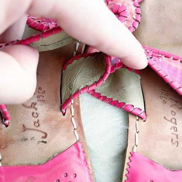 Jack Rogers Pink Madras Plaid Kyra Thong Sandal - Picture 8 of 8